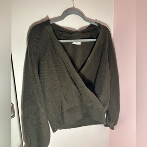 Anthropologie Crossover Grey Sweater